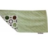 Green and Brown Circles/Sage Green Minky Dot Burp Cloth